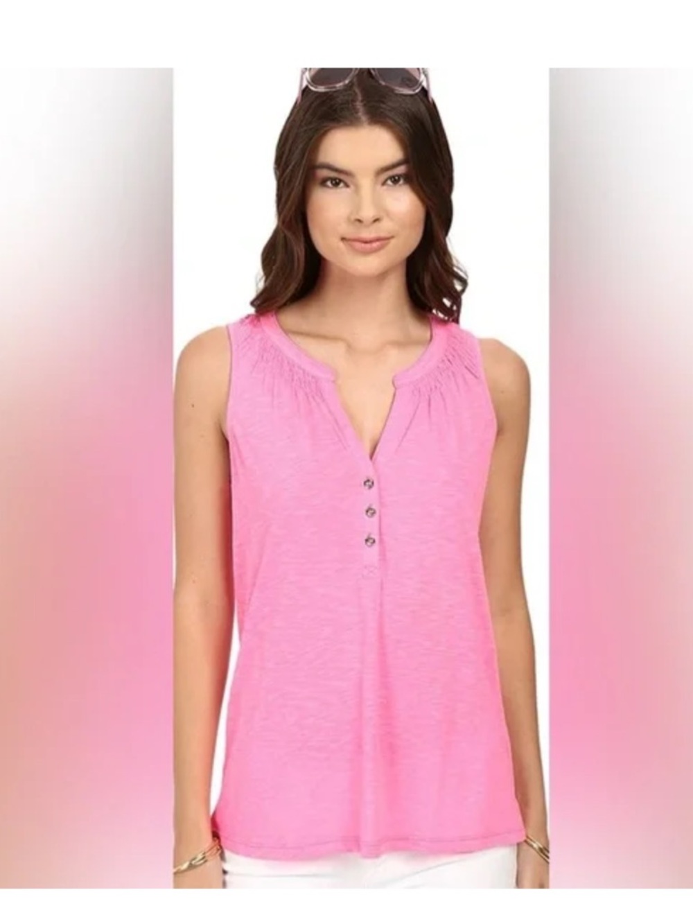 Lilly Pulitzer Bright Pink Sleeveless Tank